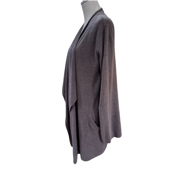 Barefoot Dreams Cozychic Lite Cardigan Gray S/M Open Front Soft Knit Pockets - Picture 2 of 10